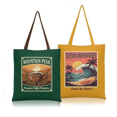 8Oz Sublimated Poly Canvas Tote Bag
