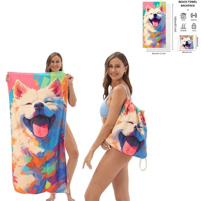 Beach Towel Backpack 63 x 31.5"