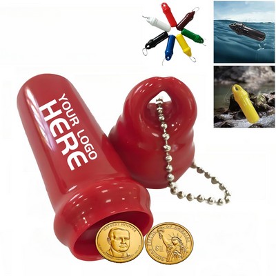 Waterproof Floating Keychain Capsule Coin Holder