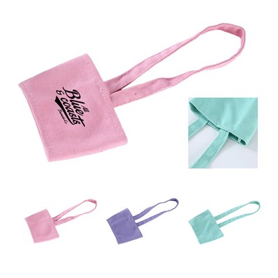 Canvas Drink Holder with Strap
