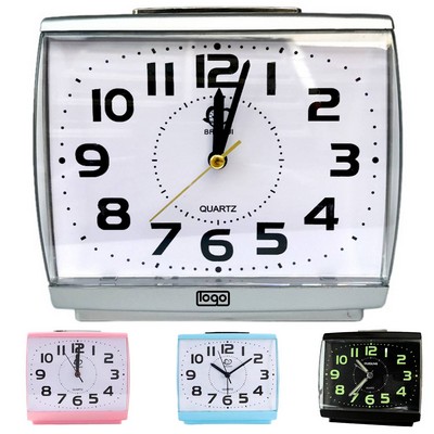 Silent Square Analog Alarm Clock