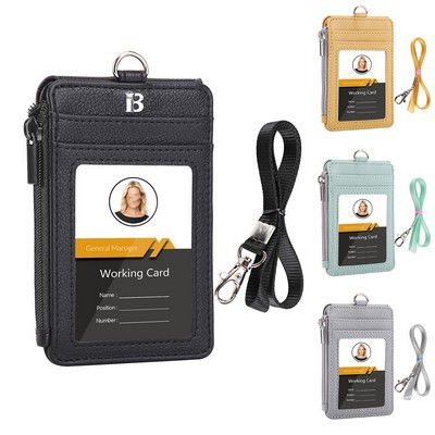 PU Lychee Pattern Card Case Ultra Light Weight