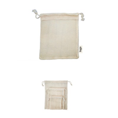 Reusable Cotton Mesh Bag 11.8" L x 15.8" W