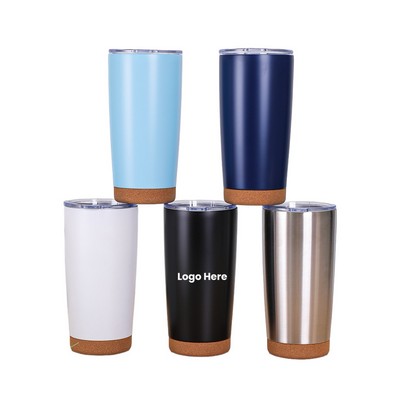 20oz Stainless Steel Tumbler With Cork Base