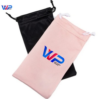 Glasses cloth bag can be customized with printed logo
