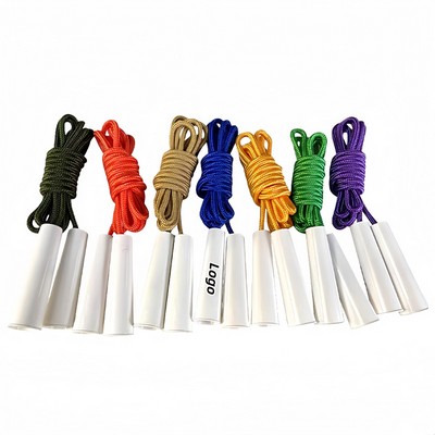 Colorful Gradient Jump Rope with Adjustable Length Wood Handle