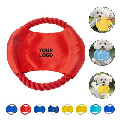 Cotton Rope Flying Disc Dog Chew Toy Dental Cleaning