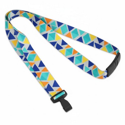 Curved Breakaway Lanyard With Nylon J Hook