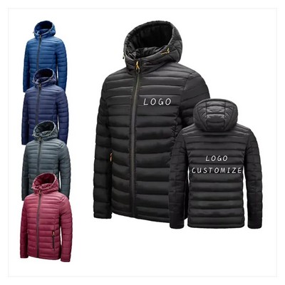 Waterproof Hooded Men's Winter Puffer Down Jacket with Premium Insulation