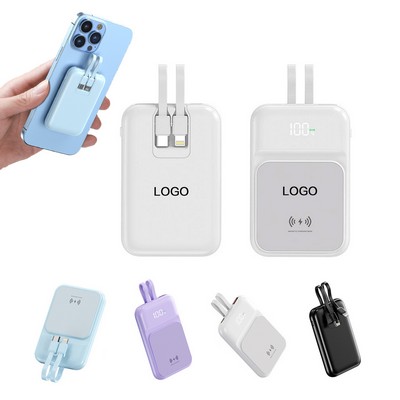 Portable Wireless Charger 10000mAh Fast Charging Magnetic Power Bank