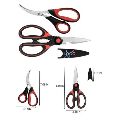 Sharp Stainless Steel Kitchen Shears Set