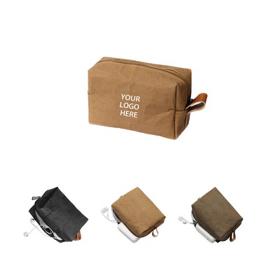 Washable Kraft Paper Portable Storage Bag