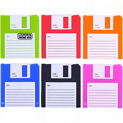 6Pcs Silicone Floppy Disk Coaster