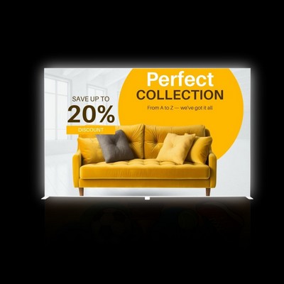 13.12'W x 8'H Double Print SEG Lightbox Toolless Assembly(Frame+Fabric)