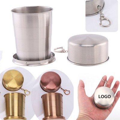 Compact 8oz Stainless Steel Collapsible Cup