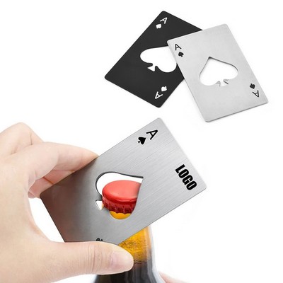 Creative Playing Cards Stainless Steel Bottle Opener