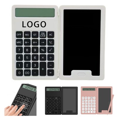 Folding Pocket Calculator with Notepad Function