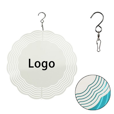 Metal Round Aluminum Blank Spiral Wind Spinner