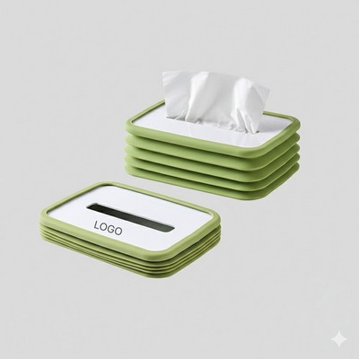 Creative Silicone Foldable Adjustable Glow in Dark Tissue Box for Home and Car Use