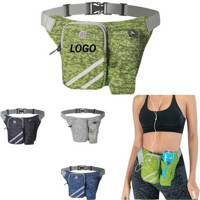 Sports Fanny Pack with Built-in Water Bottle Pocket