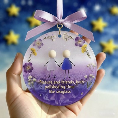 Festive Sentimental Acrylic Christmas Tree Friendship Pendant Ornament