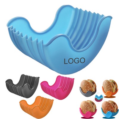 Silicone Burger Tongs And Tray Heat Resistant Kitchen Tool