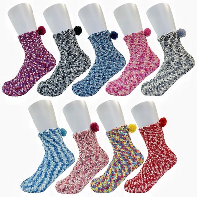 Cupcake-Inspired Fuzzy Bed Socks for Ladies