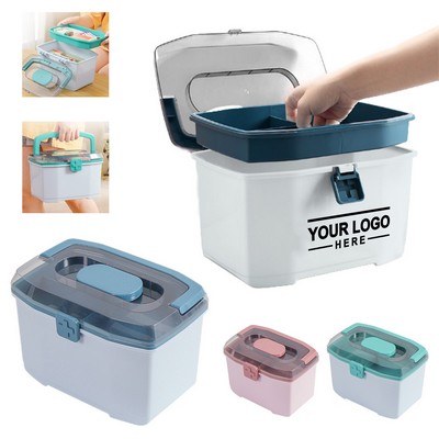 Double-Layer Portable Medicine Storage Box
