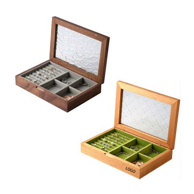 Carved Glass Jewelry Box