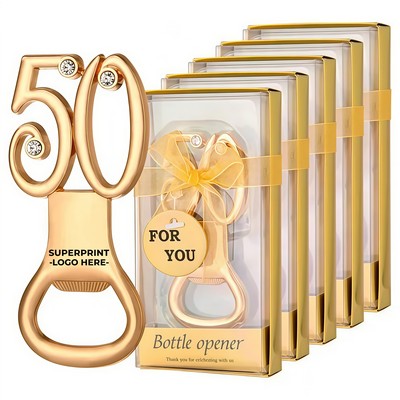 Metal Rhinestone Bottle Opener with Gift Box