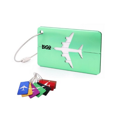 Aircraft-Shaped Aluminum Luggage Tag