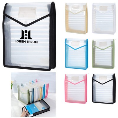 Large-Capacity Document Organizer with Handle & Press Buckle