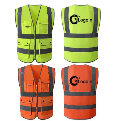 Enhanced Visibility Safety Vest, Hi Viz 2 Band And Braces Waistcoat safe