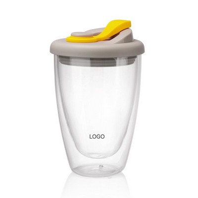 Double-Walled Insulated Coffee Mug Heat-Resistant Borosilicate Glass Anti-Scald Explosion-Proof