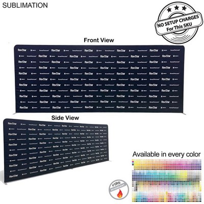 20'W x 8'H EuroFit Tension Fabric Straight Wall Display Kit, Double Sided Graphics