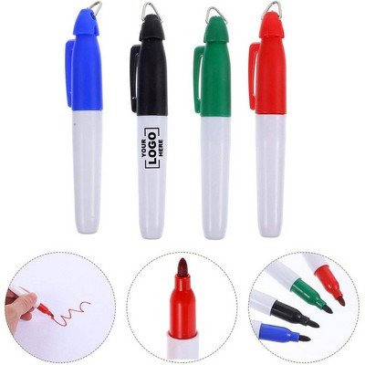 Golf Ball Line Marking Pen, Oil-Based Permanent Marker with Keychain Clip, Multi-Color