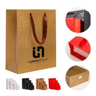 Glam Metallic Croc Shopper Bag