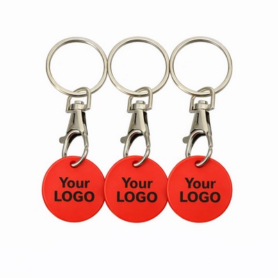 Customizable Plastic Token Holder Keychain With Logo