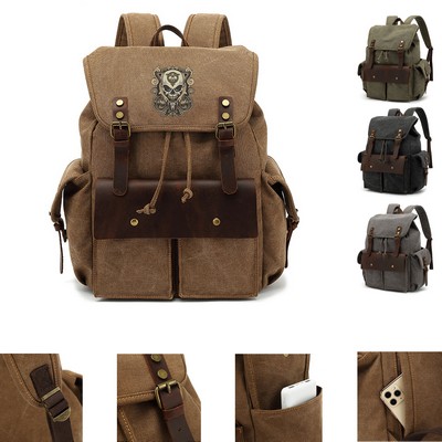 Vintage Durable Canvas Backpack