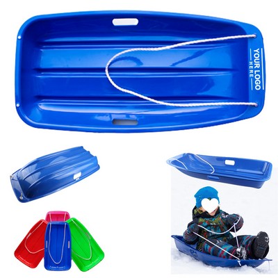 Classic Plastic Snow Sled with Pull Rope