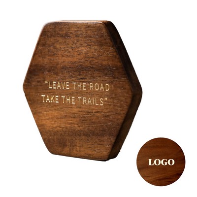 Ironed Gold Wooden Coaster Insulation Pad