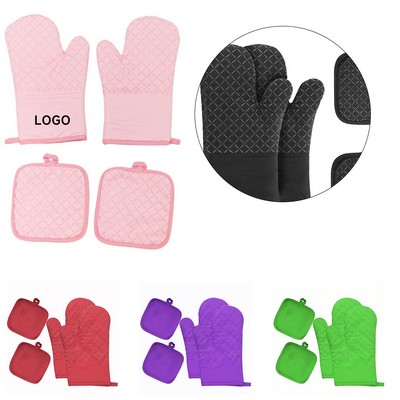 Four Pieces Microwave Oven Mitt Sets