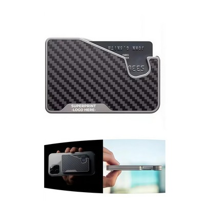 Magnetic Phone Wallet Carbon Fiber