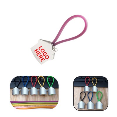 Sturdy Zinc Alloy House Keyring with String