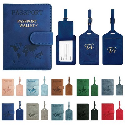 RFID Blocking Passport Holder With Luggage Tag