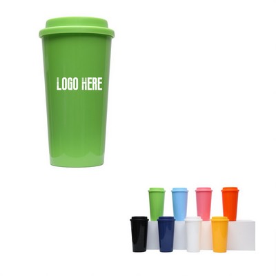 16OZ Double Layer Plastic Coffee Mug