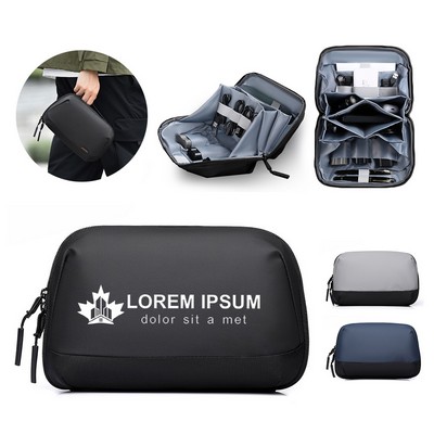 Water-Resistant Multi-Pocket Oxford Cloth Electronics Bag