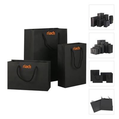 Premium Black Matte Paper Shopping bag