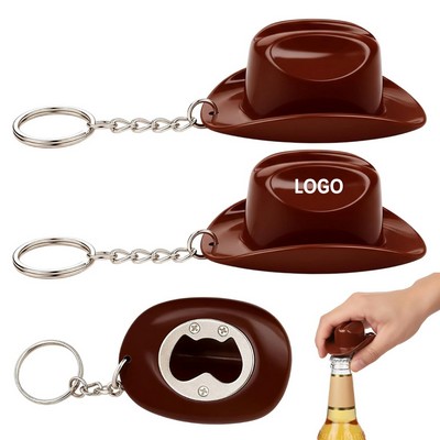 Cowboy Hat Bottle Opener w/ Keychain