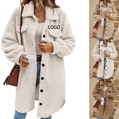 Women Lapel Open Button Coat (S-5XL)